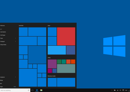 Abstract version of Windows 10 interface